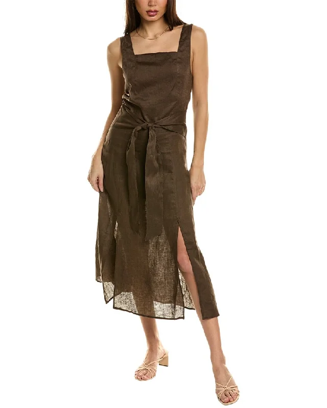 Price Drop Equipment Ginette Linen Midi Dress