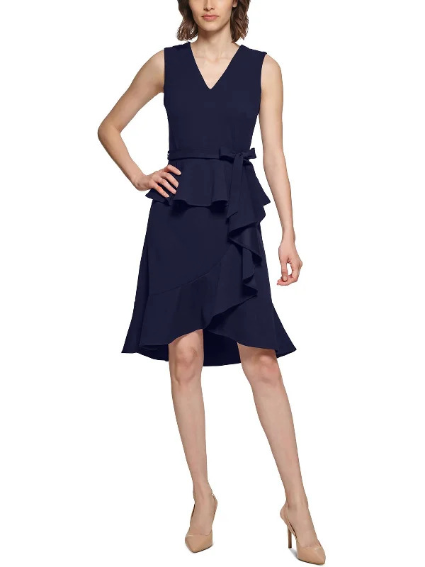 Big Discounts Petites Womens Office Career Fit & Flare Dress