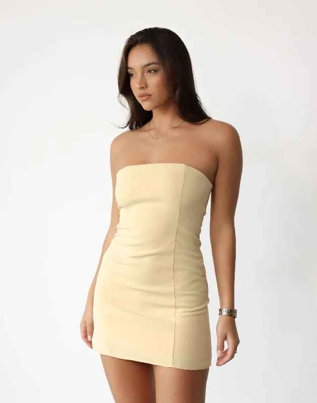 Midnight Madness Eleanor Mini Dress (Buttermilk)