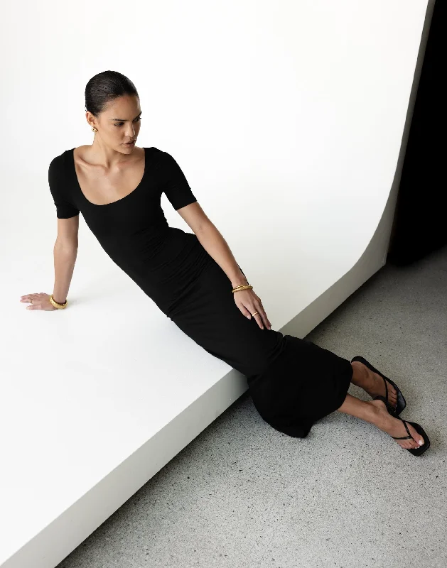 Act Now Margaux Maxi Dress (Black)