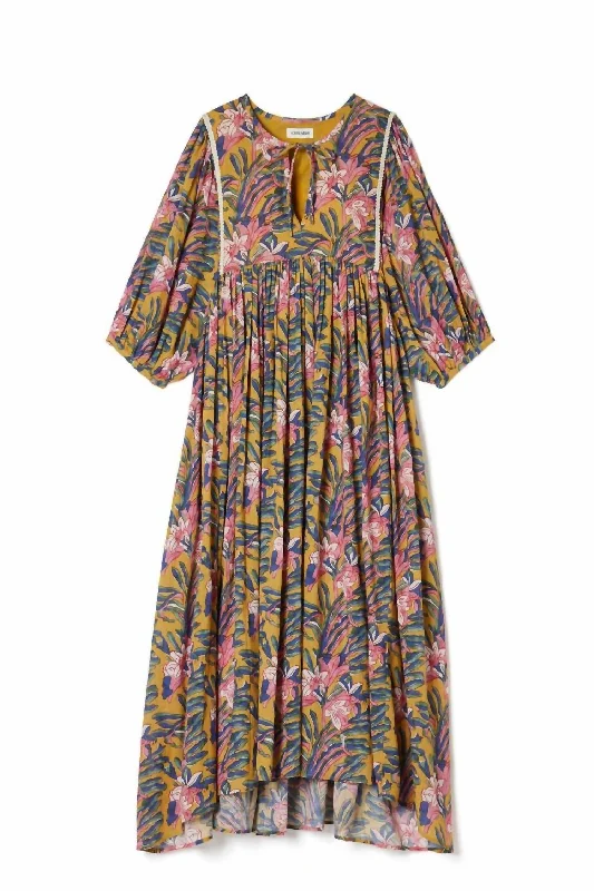 Price Meltdown Geranium Maxi Dress In Honey Flower