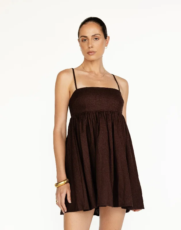Savings Spectacular Tarsha Mini Dress (Chocolate)