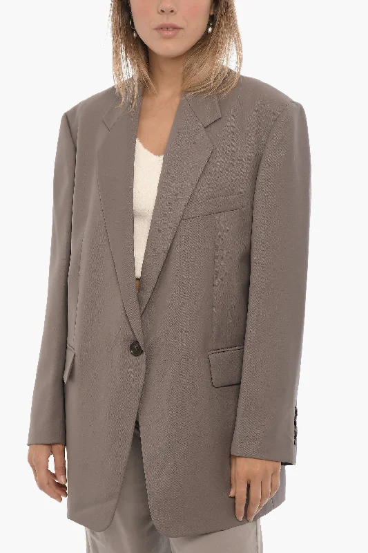 Final Clearance Low Classic Wool Blend One Buttons Blazer With Flap Pockets S Standard Size Final Clearance Low Classic Wool Blend One Buttons Blazer With Flap Pockets S Standard Size