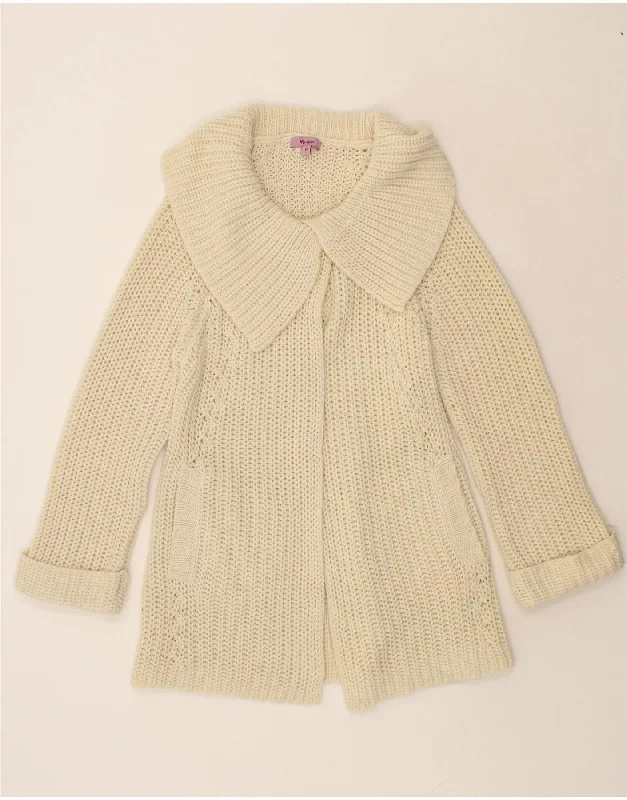 Bargain Prices MONSOON Womens Longline Cardigan Sweater UK 14 Medium Off White Lambswool Bargain Prices MONSOON Womens Longline Cardigan Sweater UK 14 Medium Off White Lambswool