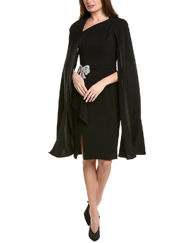 Savings Alert Teri Jon by Rickie Freeman Cape Sleeve Mini Dress