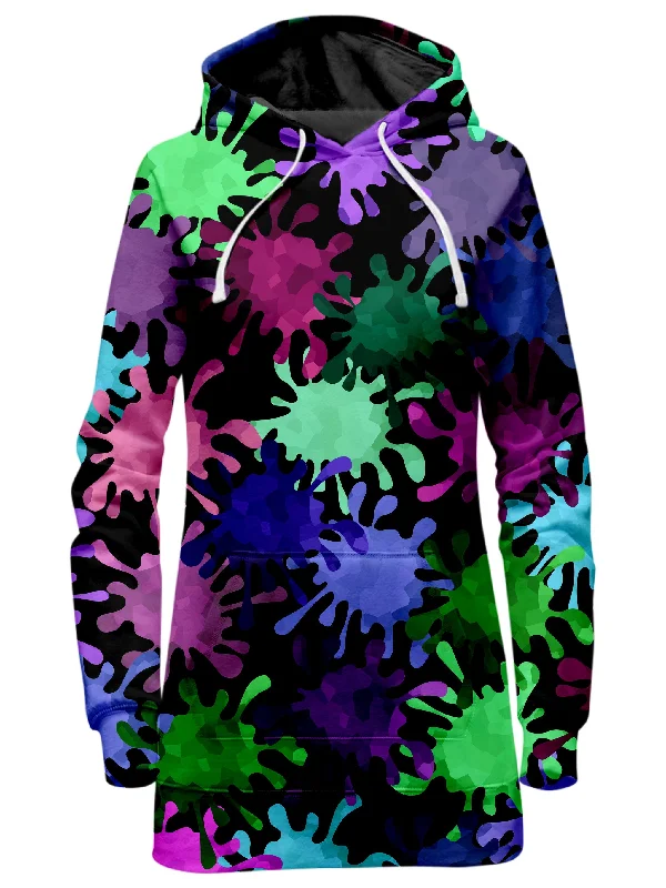 One-DAY Sale Tripadelic Splatter Hoodie Dress
