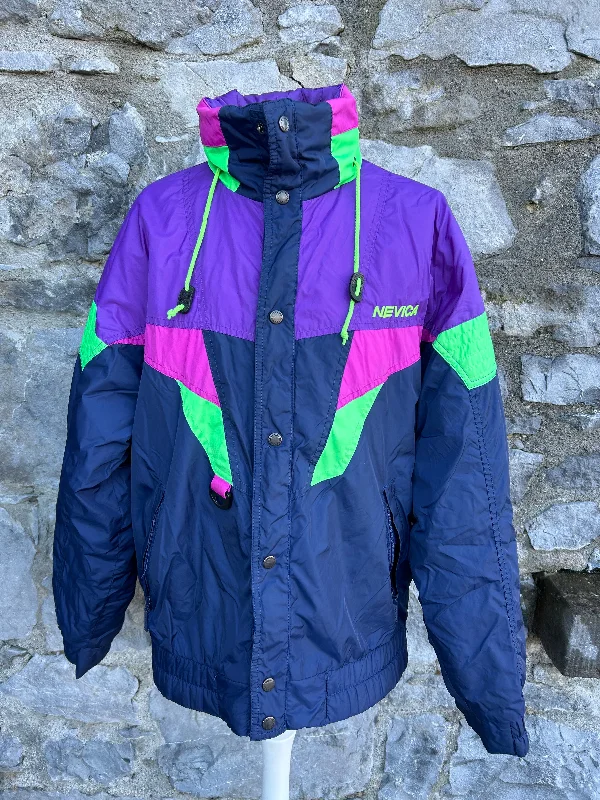 Weekend Special 80s purple&navy winter jacket Small