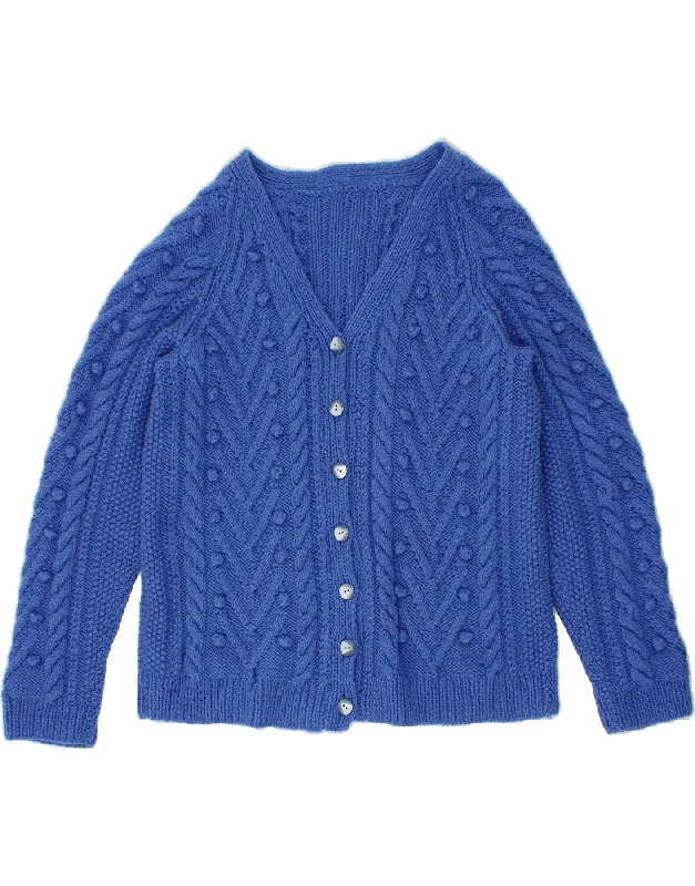 Price Slash VINTAGE Womens Cardigan Sweater UK 16 Large Blue