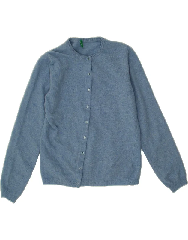 Discount Days BENETTON Womens Cardigan Sweater UK 12 Medium Blue