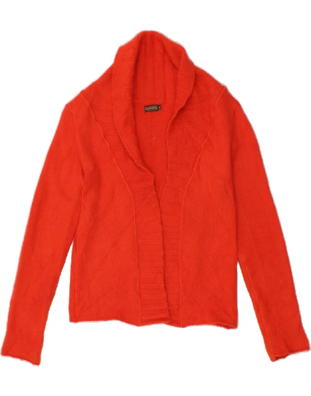 Midnight Madness NAPAPIJRI Womens Crop Cardigan Sweater UK 12  Medium Orange Angora