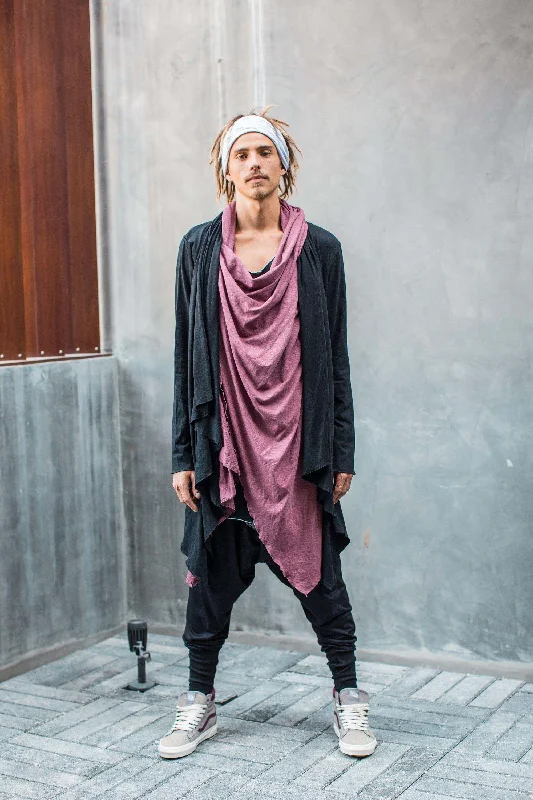 Super Sale NEW MOON - Long Sleeve Hooded Double Layered Cardigan