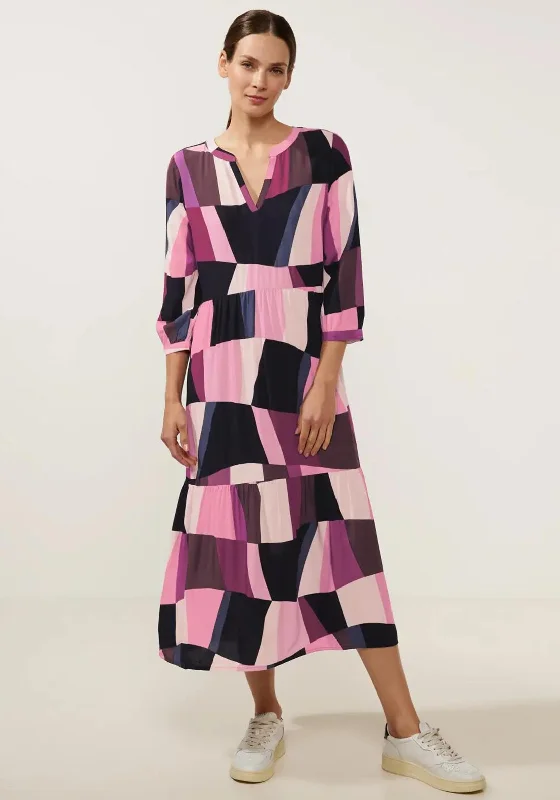 Crazy Deals Street One Patch Smock Maxi Dress, Pink Multi