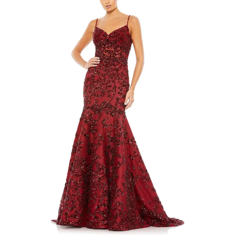 Price Blitz Womens Sequined Long Evening Dress