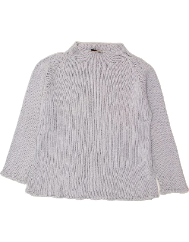 Factory Direct Sale MARINA RINALDI Womens Turtle Neck Jumper Sweater UK 10 Small Blue Cotton Factory Direct Sale MARINA RINALDI Womens Turtle Neck Jumper Sweater UK 10 Small Blue Cotton