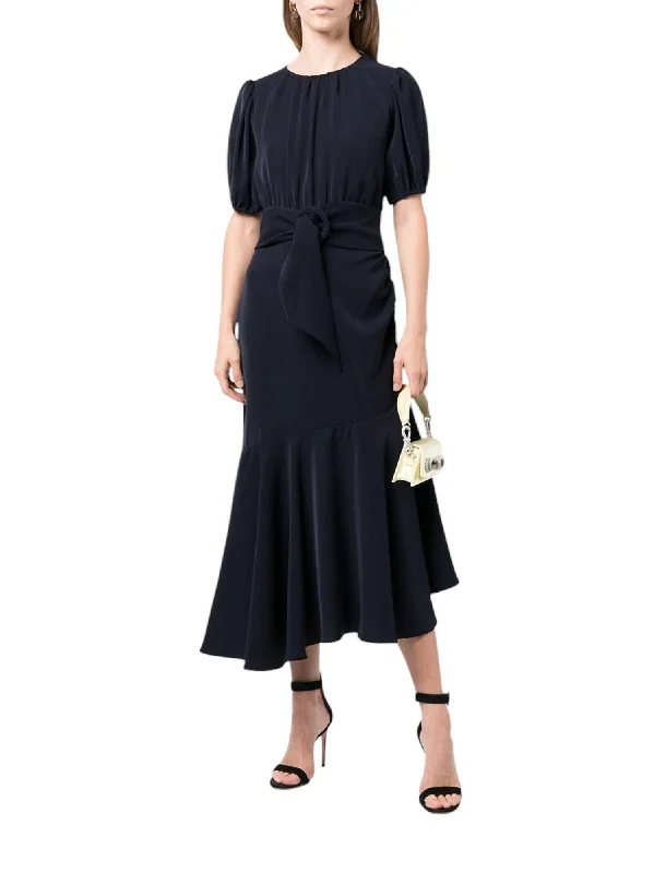 Loyalty Reward Camila Belted Dress In Navy