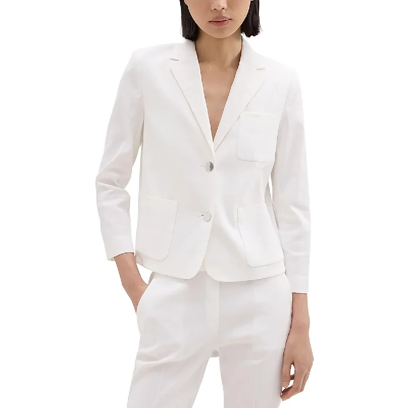 Savings Spectacular Womens Shoulder Pads Long Sleeve Two-Button Blazer