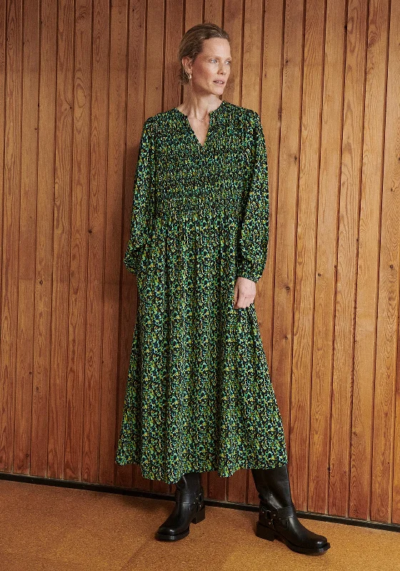 Crazy Deals Fransa Watercolour Print Maxi Dress, Porcelain Green Mix