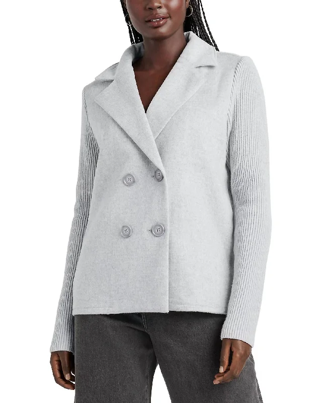 Mega Deal Singrid Wool Jacket In Ice Heather Grey