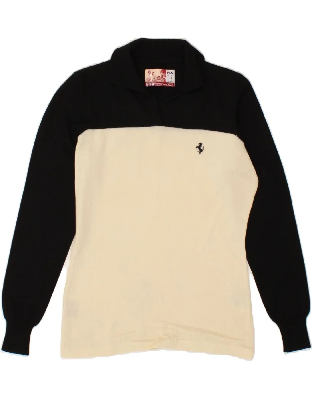 Referral Discount FILA Womens Polo Neck Jumper Sweater UK 12 Medium Beige Colourblock Wool Referral Discount FILA Womens Polo Neck Jumper Sweater UK 12 Medium Beige Colourblock Wool