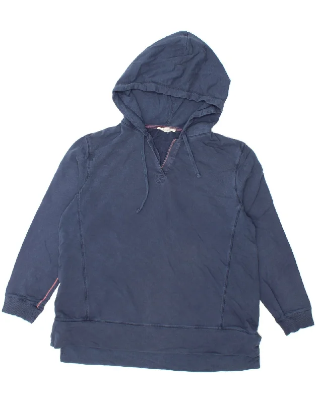 Flash Sale WHITE STUFF Womens Hoodie Jumper UK 14 Large Navy Blue Cotton