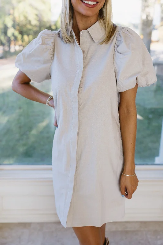Weekend Flash Sale Giada Mini Dress - Oatmeal
