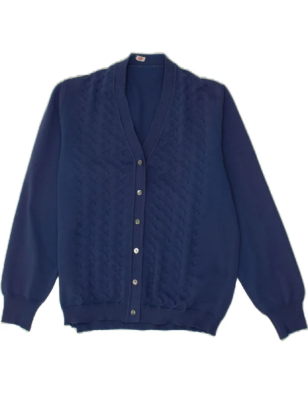 Blowout Deals VINTAGE Womens Cardigan Sweater IT 40 Small Navy Blue