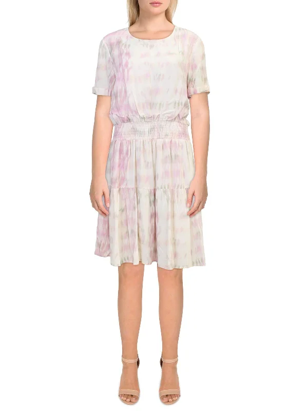 Buy Now Gigi Womens Tie Dye Tiered Mini Dress