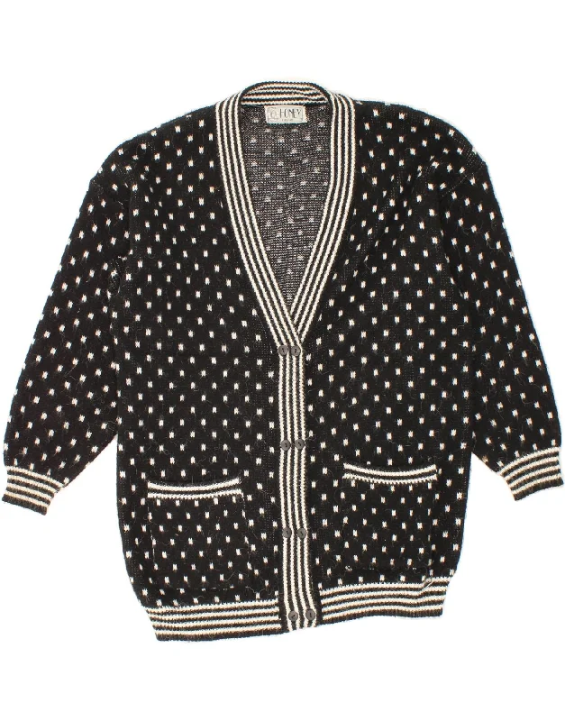 Sale Event VINTAGE Womens Cardigan Sweater One Size Black Acrylic