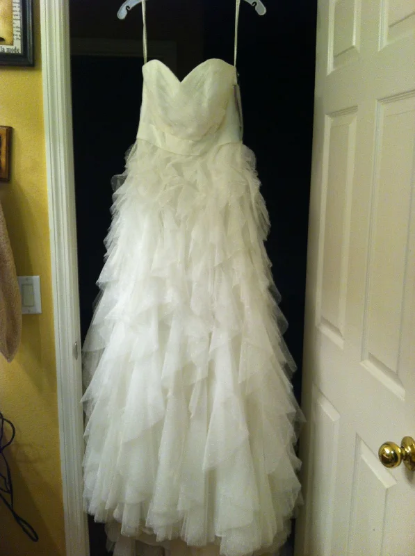 Early Bird Discount David's Bridal Strapless Dot Tulle Ball Gown with Ruffle Skirt Early Bird Discount David's Bridal Strapless Dot Tulle Ball Gown with Ruffle Skirt