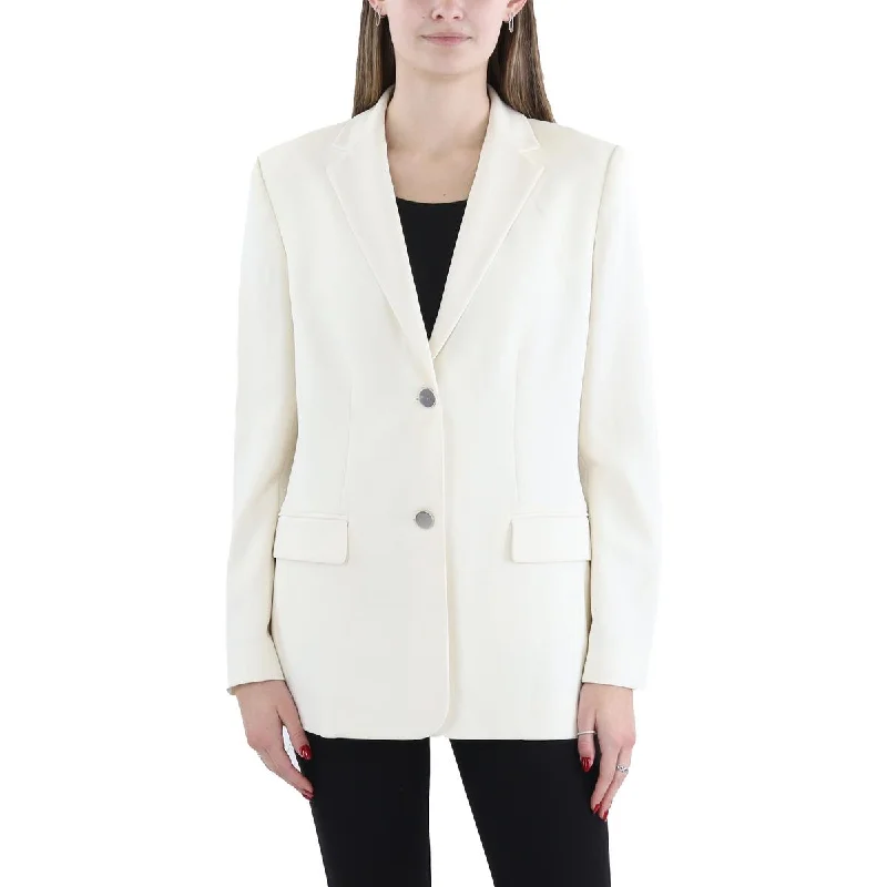 Price Reduction Womens Solid Office Two-Button Blazer