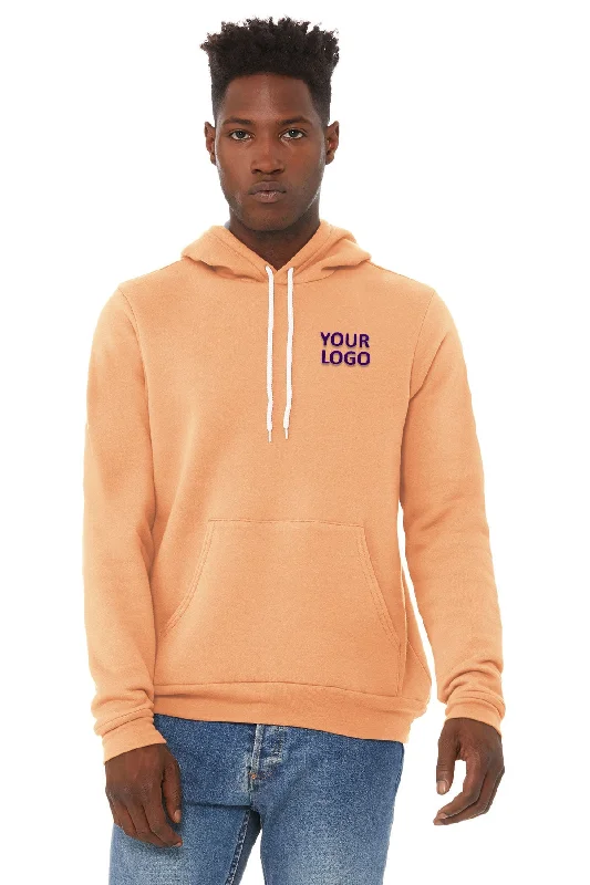Best Bargains Bella Canvas Unisex Sponge Fleece Hoodie, Peach