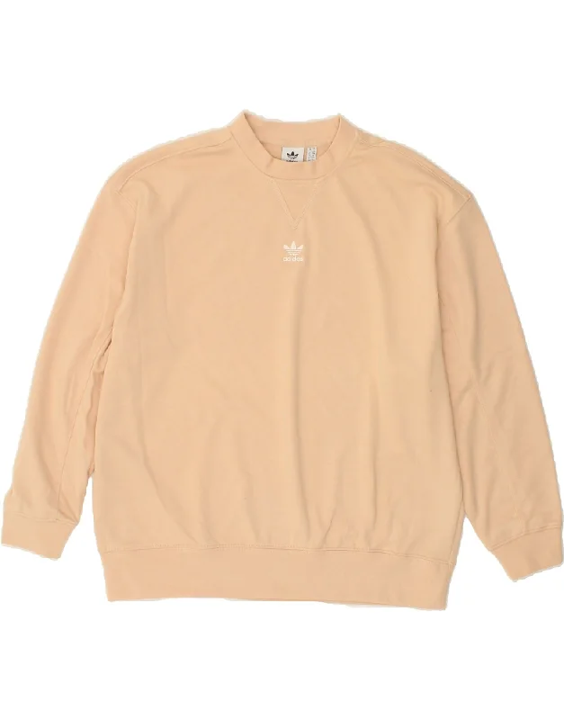 Discount Deals ADIDAS Womens Oversized Sweatshirt Jumper UK 10 Small  Beige Cotton