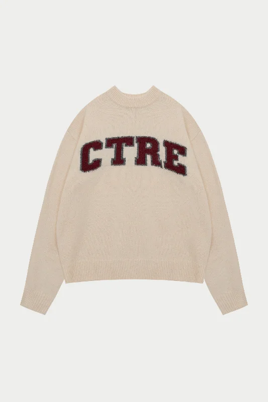 New Markdowns CTRE KNITTED SWEATSHIRT - OFF WHITE