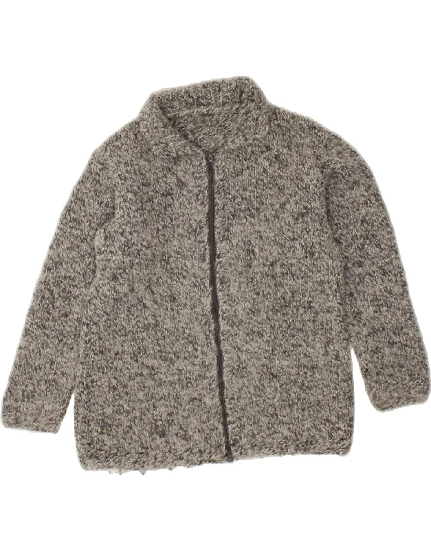 Big Savings VINTAGE Womens Cardigan Sweater UK 16 Large Grey Flecked