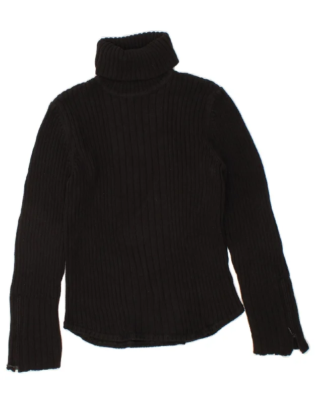 Deal Dash CALVIN KLEIN JEANS Womens Roll Neck Jumper Sweater UK 18 XL Black Cotton