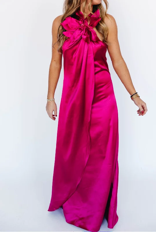 Inventory Reduction Amara Maxi Dress - Fuchsia