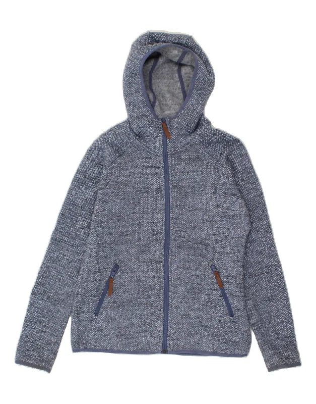 Massive Deals COLUMBIA Womens Zip Hoodie Sweater UK 16 Large Navy Blue Polyester