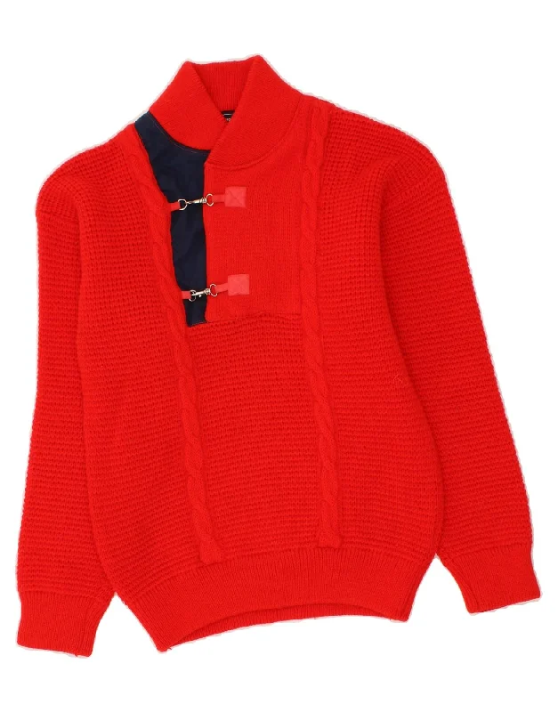 Limited Availability MARINA YACHTING Womens Shawl Neck Jumper Sweater UK 12 Medium Red Wool Limited Availability MARINA YACHTING Womens Shawl Neck Jumper Sweater UK 12 Medium Red Wool