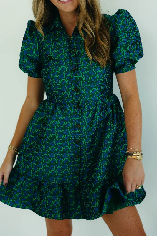 Value Deals Kenzie Mini Dress - Green/Blue