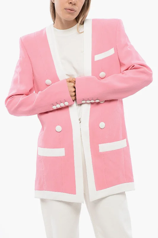 Big Discounts Balmain Structured Crepe De Chine Jacket