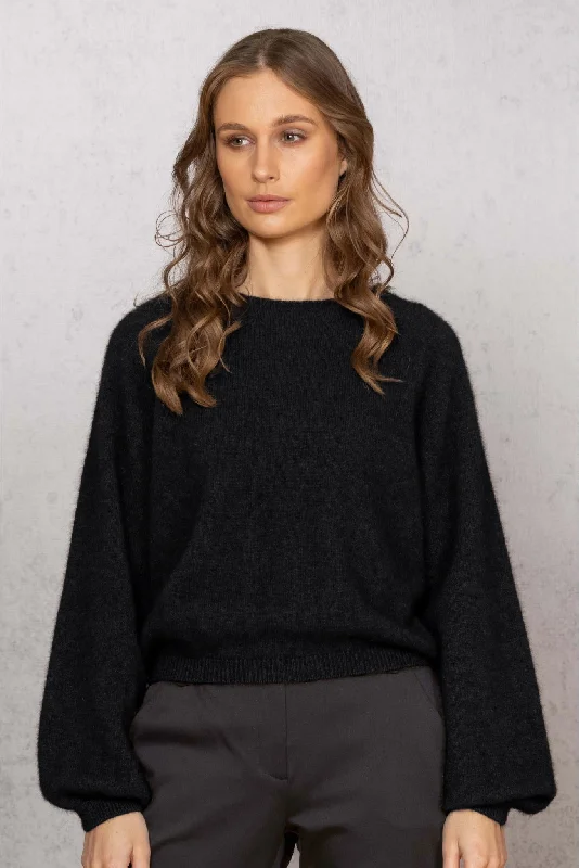 Special Price Noble Wilde Bellow Sleeve Sweater in Black