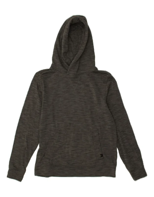 Now or Never PRANA Womens Hoodie Jumper UK 14 Medium Grey Flecked