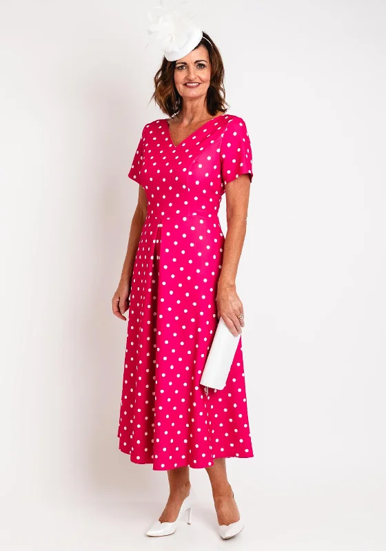 Special Offer Cassandra Trudy Polka Dot A-line Maxi Dress, Pink