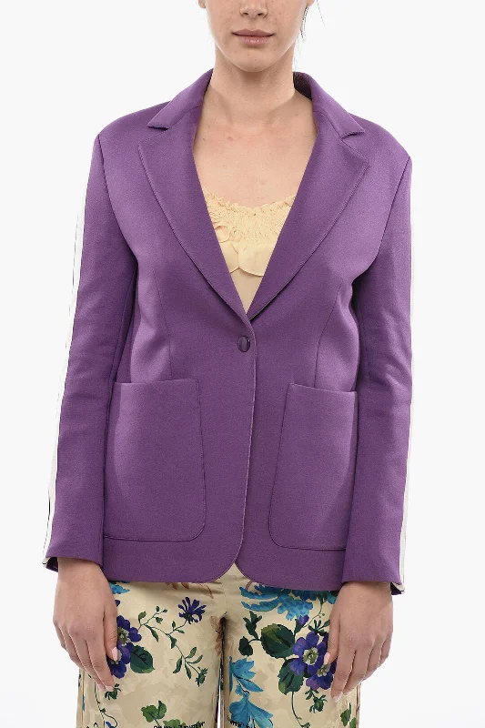 Exclusive Deal Palm Angels Half-Lined Track Blazer With Contrasting Blazer 38 Italian Size Exclusive Deal Palm Angels Half-Lined Track Blazer With Contrasting Blazer 38 Italian Size