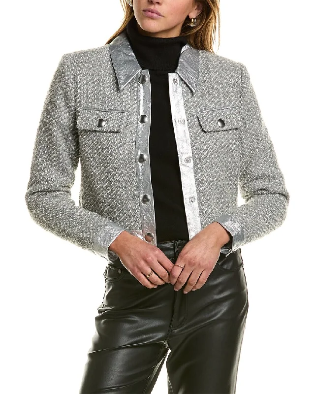 Unmissable Offer Central Park West Phoebe Tweed Wool-Blend Shacket
