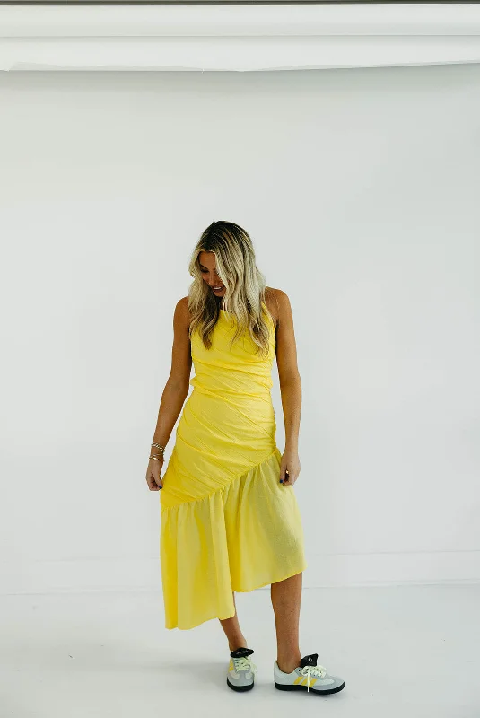 Doorbuster Deal Emerson Midi Dress - Yellow