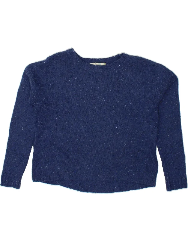 Limited Stock BODEN Womens Boat Neck Jumper Sweater UK 12 Medium Navy Blue Flecked