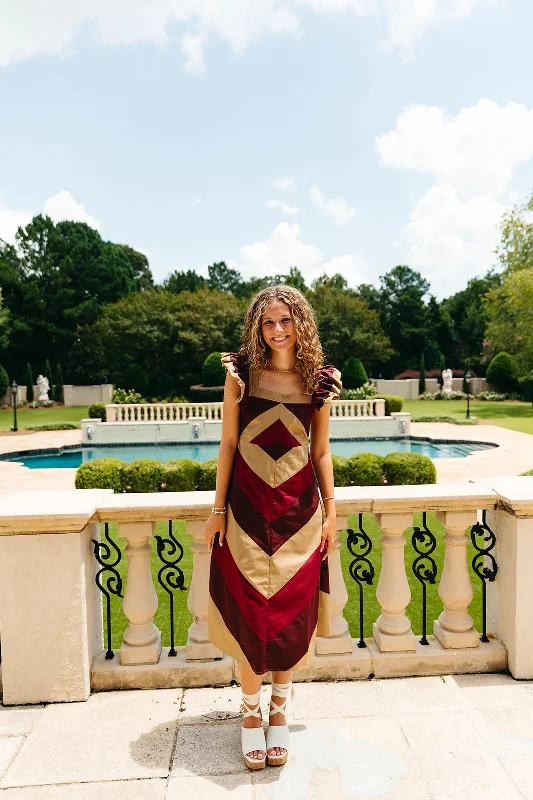 Instant Discount Annalise Midi Dress - Brown/Multi