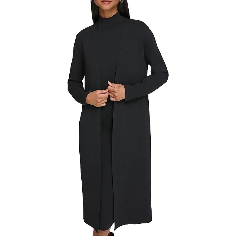 Year-End Sale Womens Solid Cardigan Open-Front Blazer
