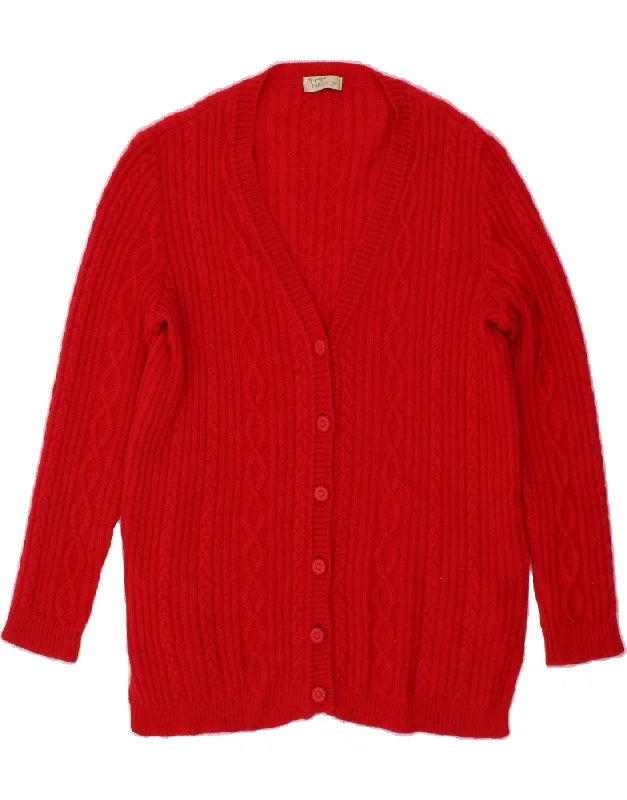 Clearance Items GIORGIO GRATI Womens Longline Cardigan Sweater UK 16 Large Red